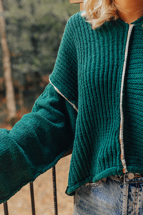 Premium Toasty Times Knit Hoodie - Ultimate Green Comfort