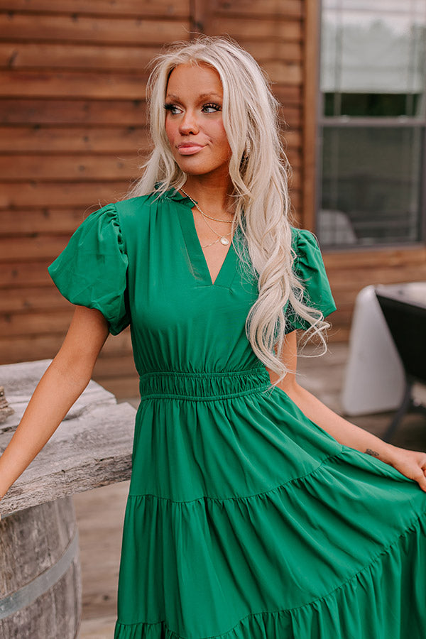 Ultimate Elegance: Hunter Green Maxi Dress