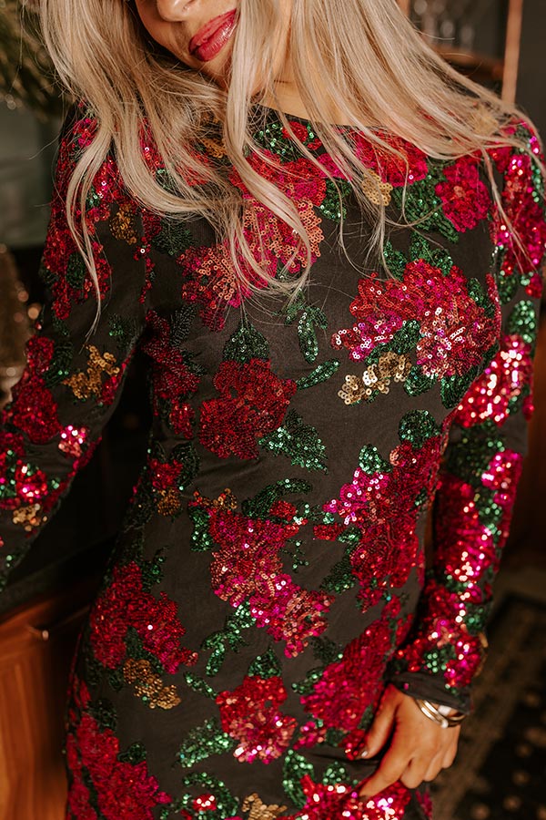 Ultimate Floral Dreams Sequin Mini Dress