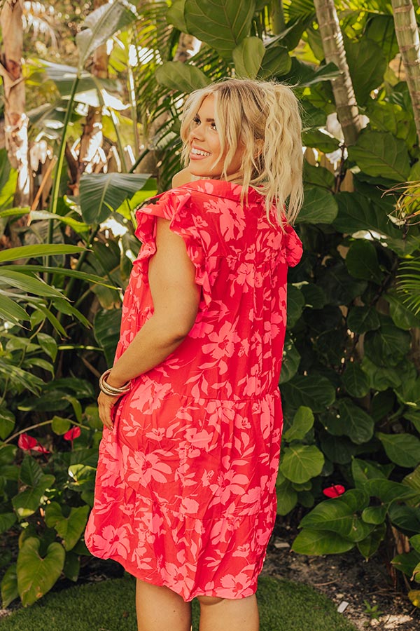 Premium Red Curves Floral Date Night Dress