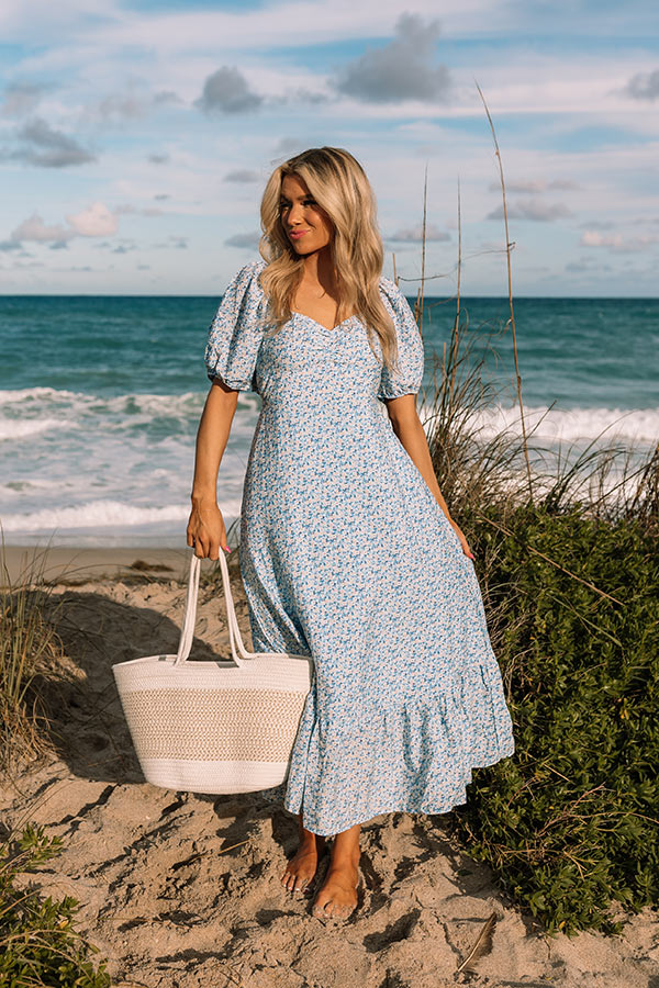 Blossom Bay Midi Dress - Premium Floral Elegance