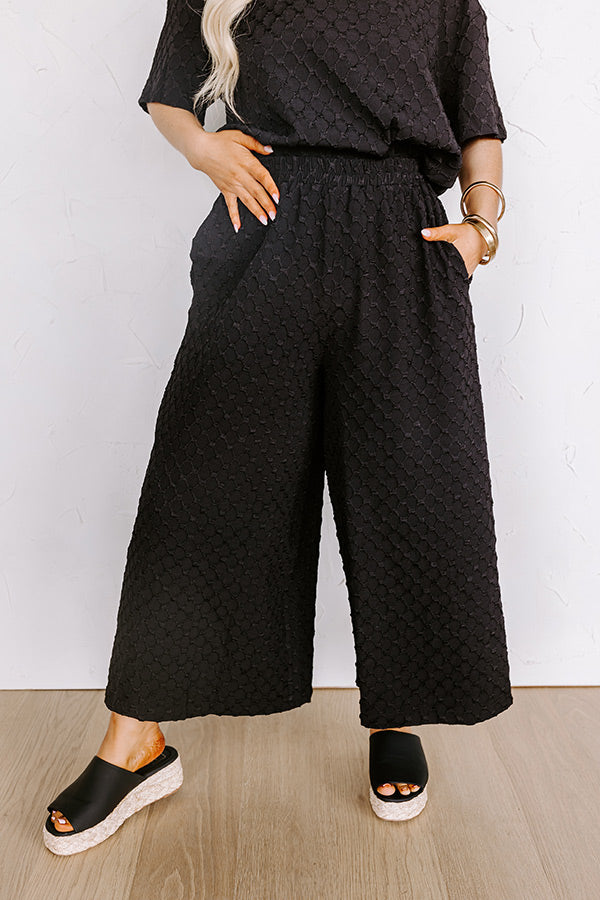 Premium High Waist Jacquard Pants - Ultimate Curves Collection