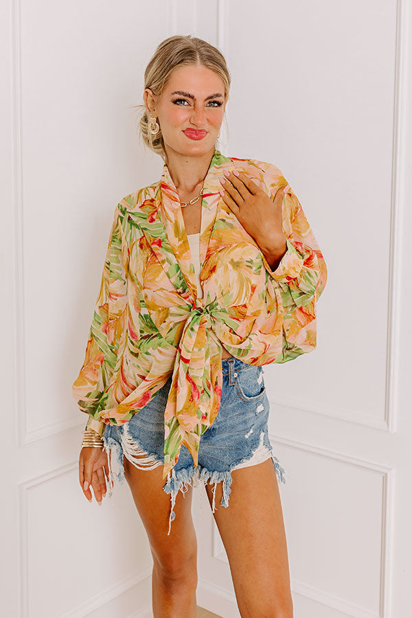 Premium Tropical Bungalow Chiffon Overlay - Ultimate Summer Style Upgrade