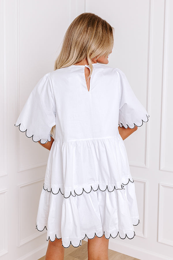 Premium State Of Grace Scalloped Mini Dress - Ultimate Summer Style