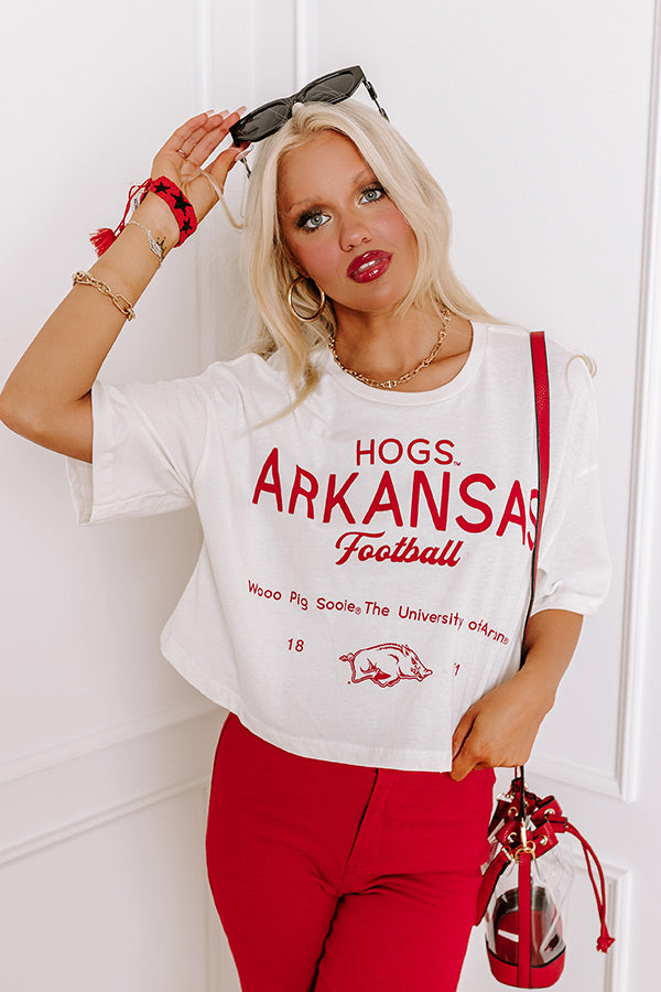 Premium Arkansas Razorbacks Graphic Crop Tee - Ultimate Game Day Style