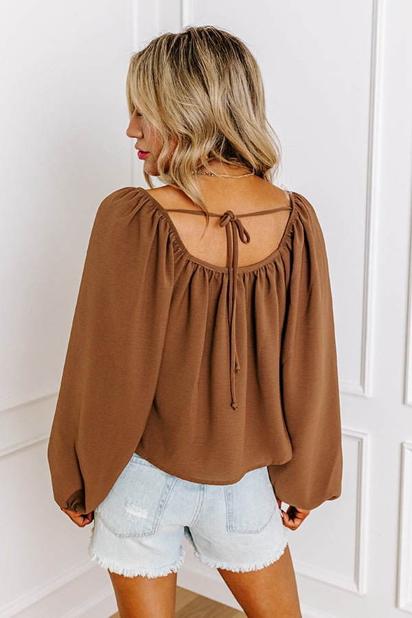 Premium Joy All Around Shift Top - Ultimate Comfort in Chocolate