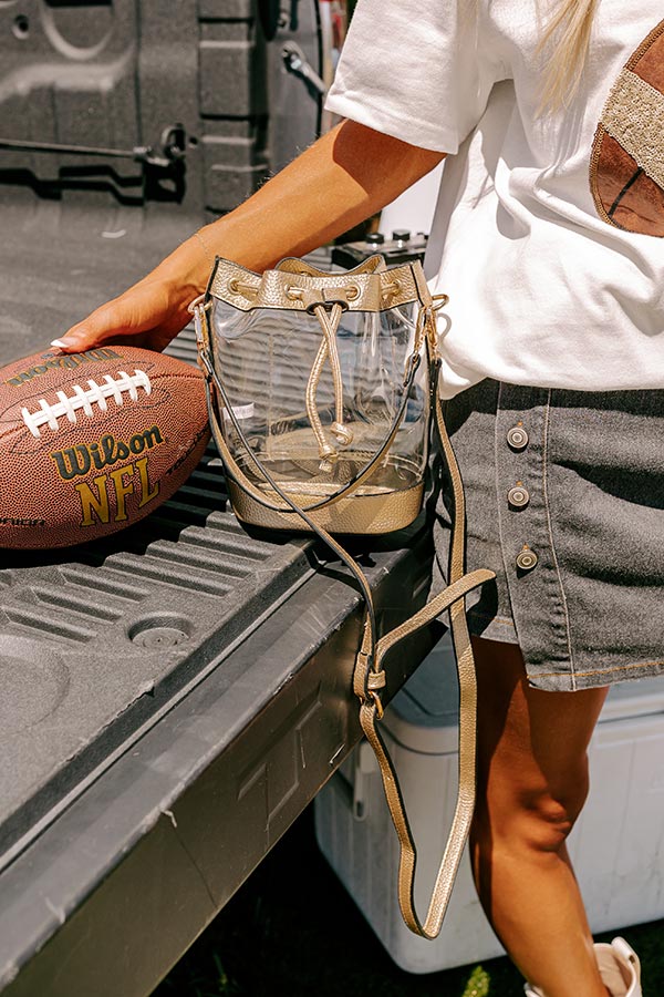 Premium Pep Rally Bucket Bag in Luxe Gold