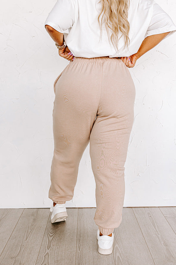 Ultimate Comfort Down Time Joggers - Iced Latte Curves