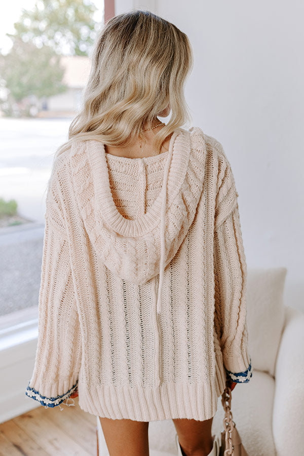 Premium Inner Peace Cable Knit Sweater - French Vanilla