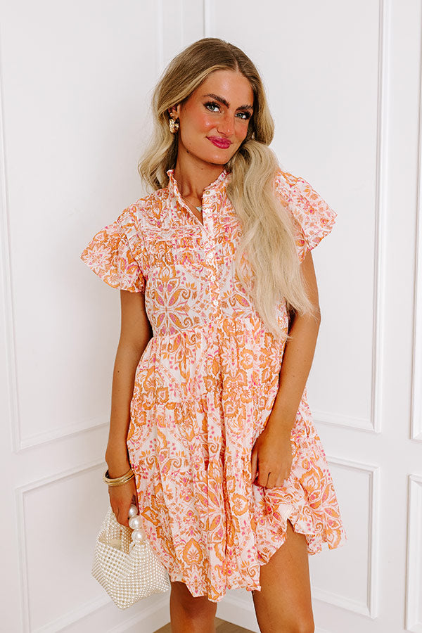 Ultimate Sunday Mimosas Floral Mini Dress