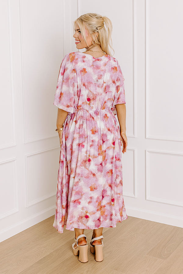 Ultimate Vineyard Stroll Midi Dress - Premium Curves Edition