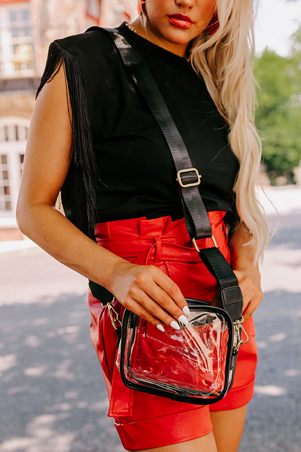 Premium Clear Crossbody Bag in Black - Ultimate Style & Functionality