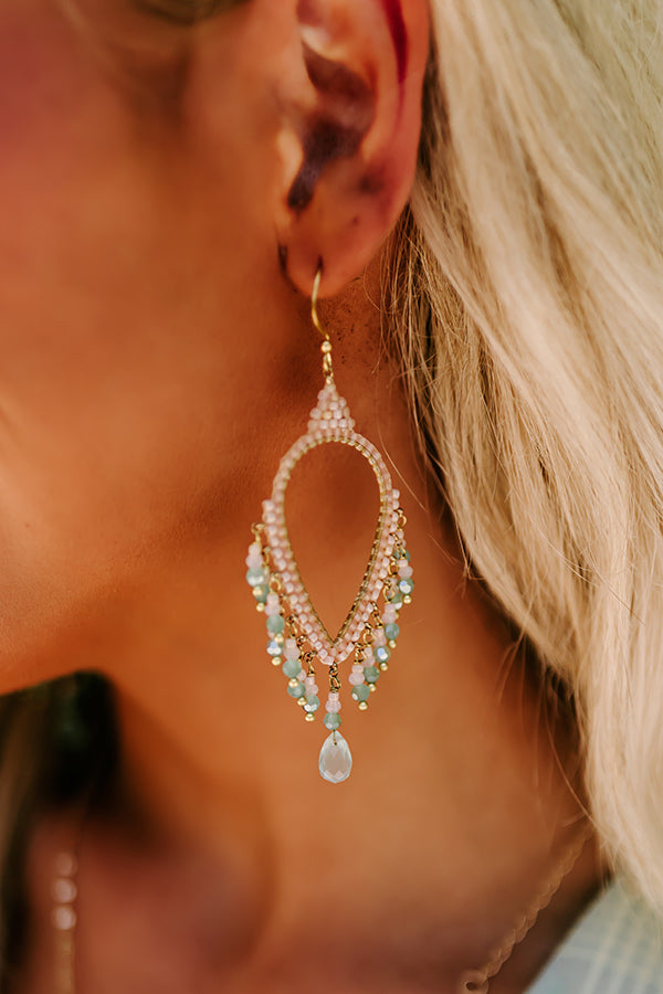 Ultimate VIP Aqua Beaded Drop Earrings