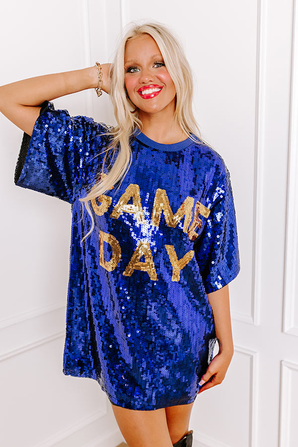 Ultimate Gameday Sequin Tunic - Blue Glamour