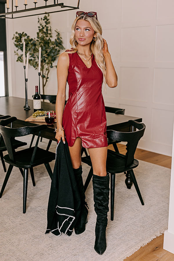 Ultimate Chic Faux Leather Mini Dress - Modern Metropolis Edition