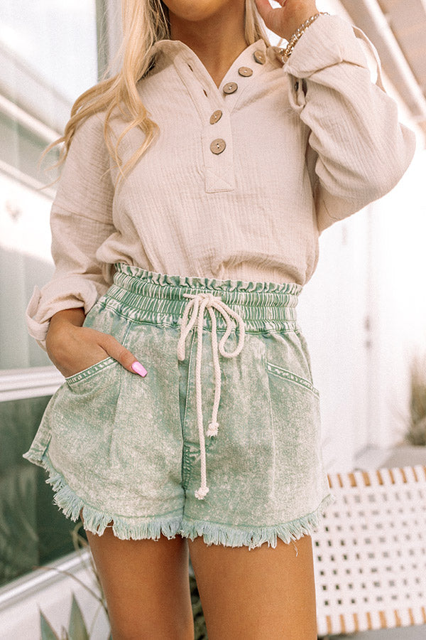 Premium Ashby High Waist Shorts - Vibrant Green