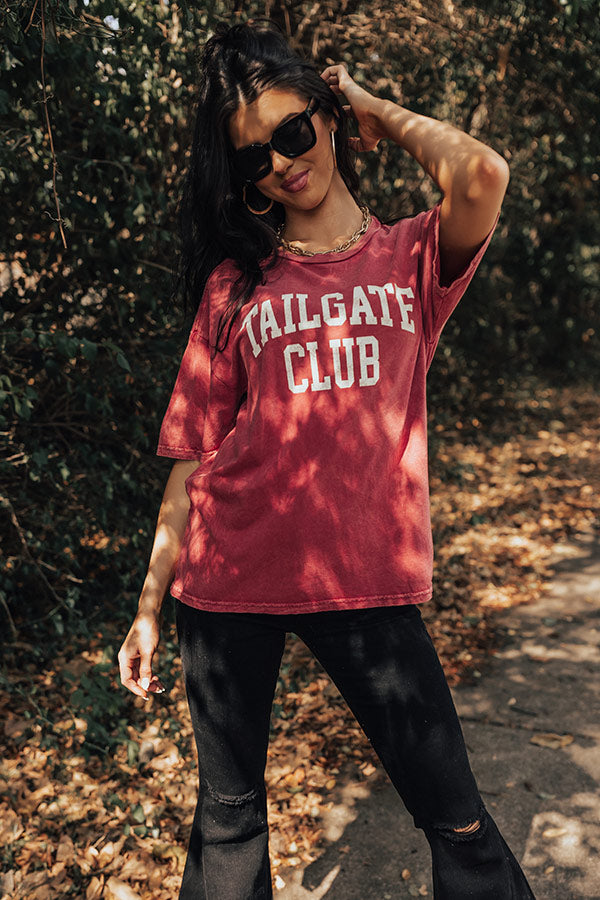 Ultimate Tailgate Club Vintage Graphic Tee - Crimson