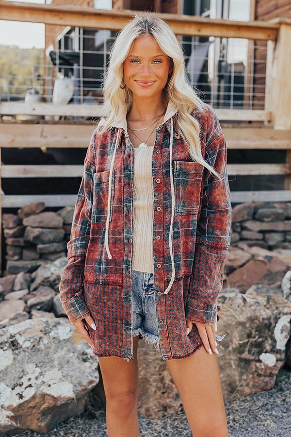 Premium Falling Leaves & Lattes Plaid Jacket - Ultimate Fall Style