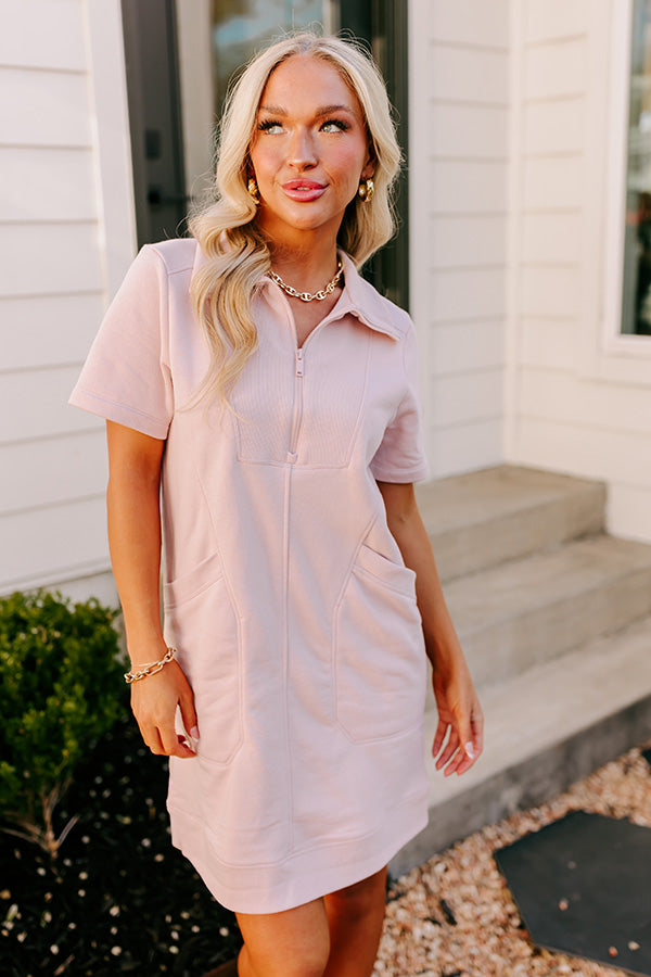 Premium Casual Chic Mini Dress in Blush - Ultimate Style Upgrade