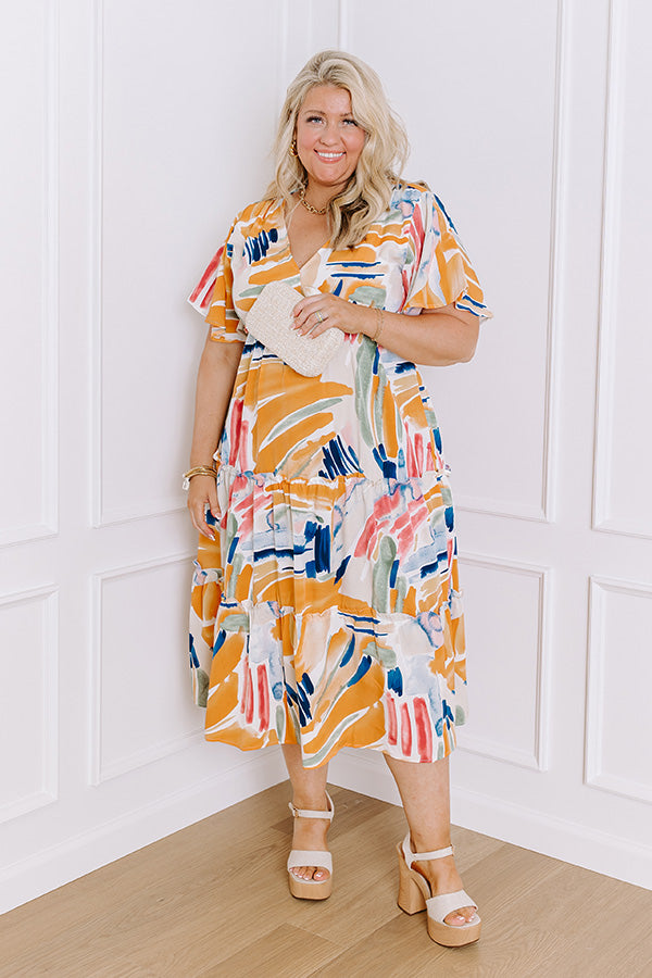 Premium Sunny In San Fran Midi Dress