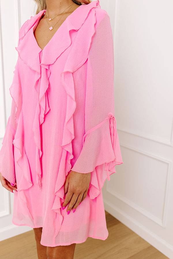 Ultimate Sips & Sweets Ruffle Mini Dress - Effortless Elegance