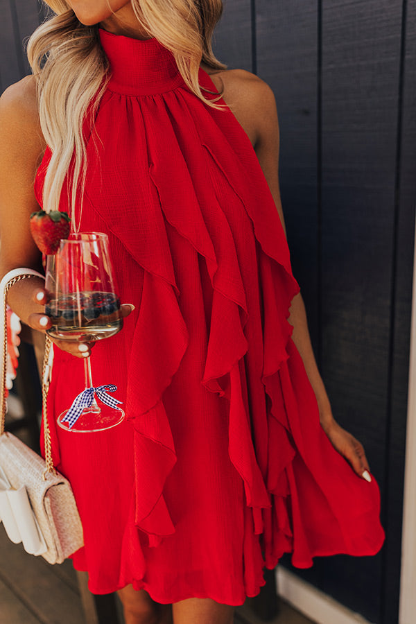 Ultimate Red Ruffle Mini Dress for Date Night & Parties