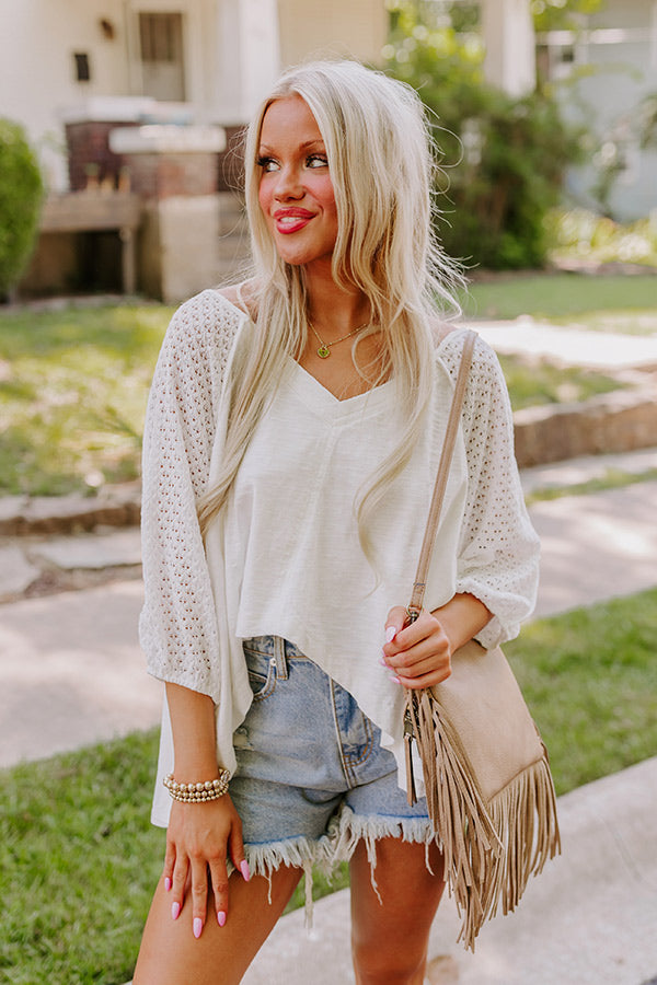 Boho Chic High-Low Hem Knit Top