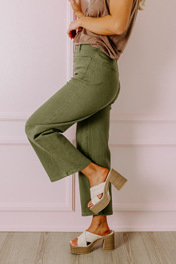 Premium Sage High Waist Jeans - Ultimate Comfort & Style