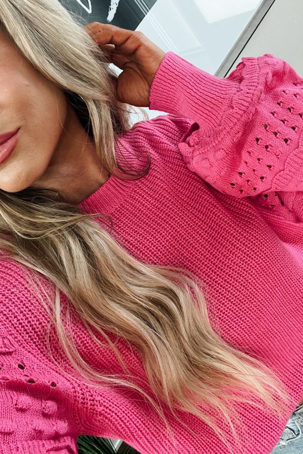 Ultimate Cityscape Charm Knit Sweater - Hot Pink