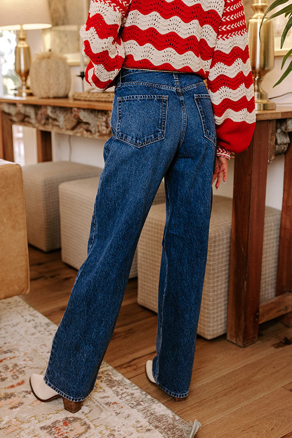 JUST USA Ultimate Genesis High Waist Straight Leg Jean - Dark Wash Denim