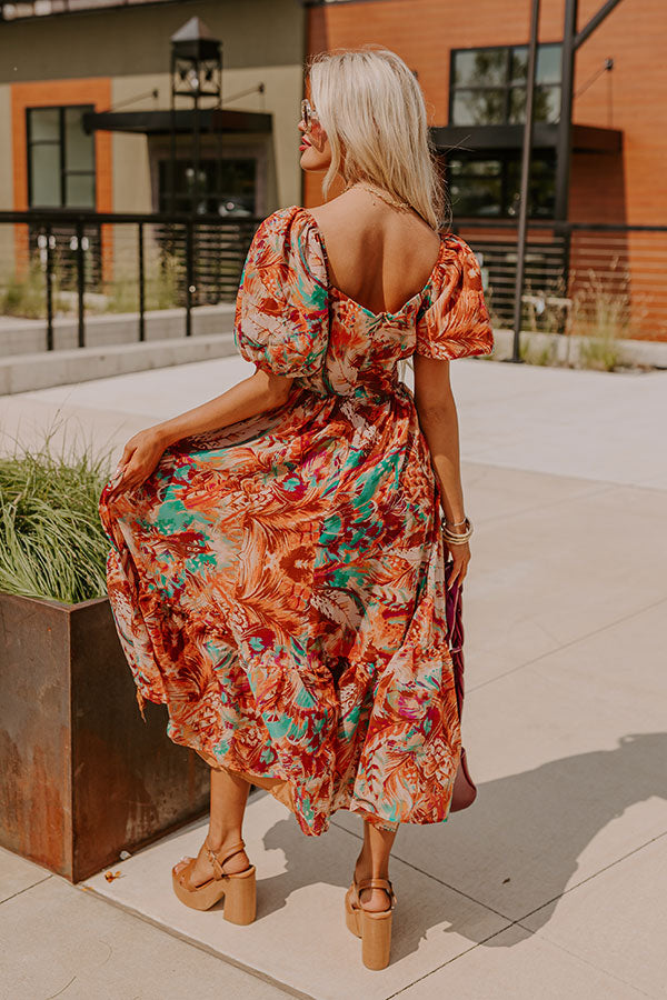 Ultimate Posh Floral Midi Dress