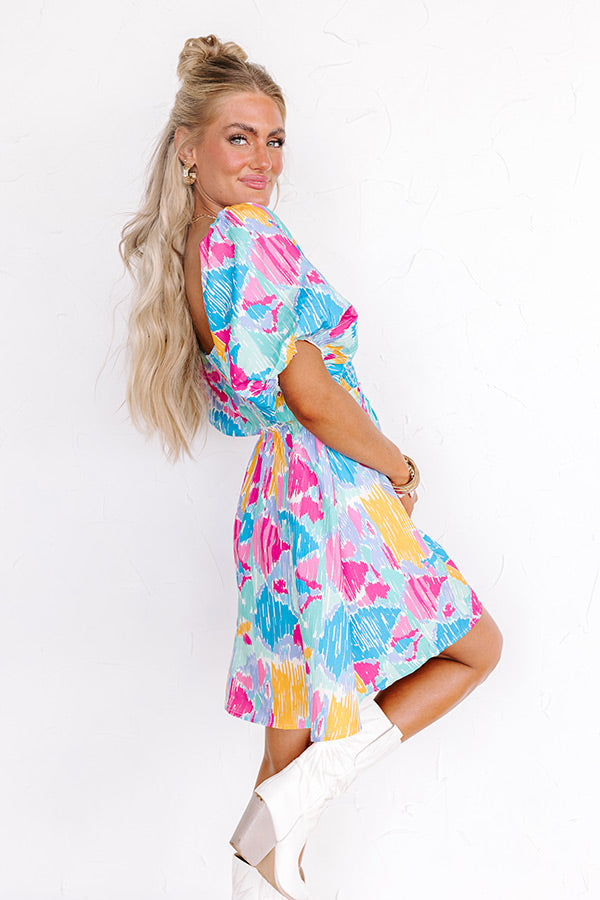 Ultimate Candy Crush Smocked Mini Dress - Vibrant & Flirty