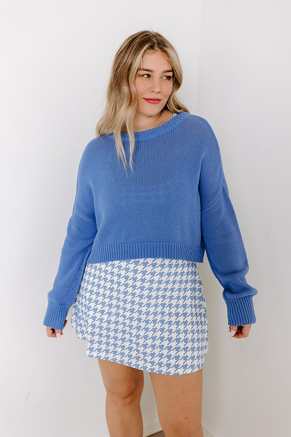 Premium Coastal Breeze Knit Sweater - Ultimate Blue Comfort