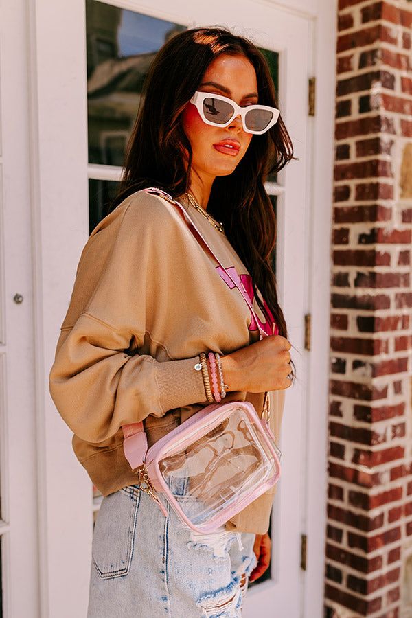 Ultimate Clear Crossbody Bag - Stylish Pink Edition