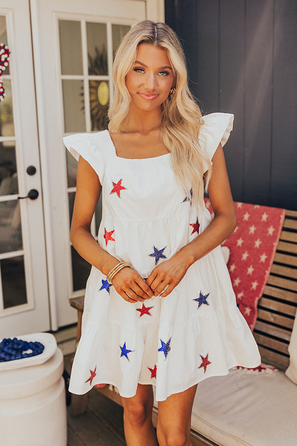 Premium Stars & Smiles Sequin Party Dress