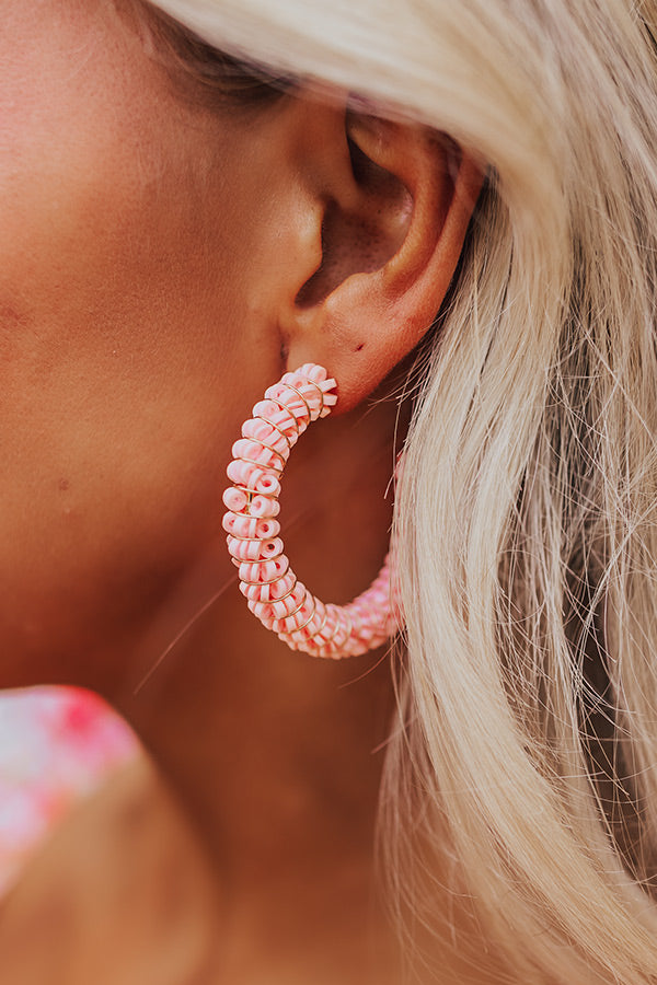 Ultimate Light Pink Sassy Hoop Earrings