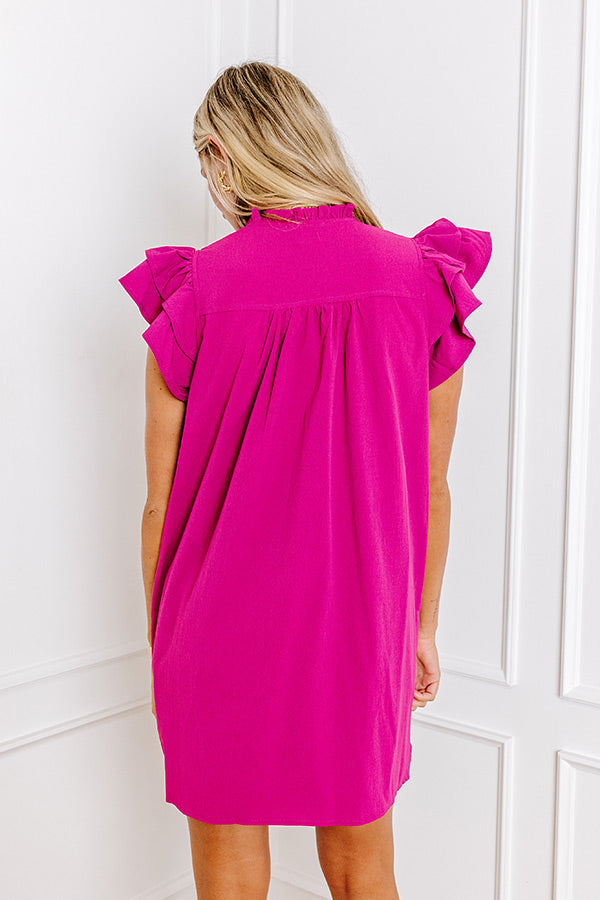 Ultimate Elegance: Orchid Ruffled Shift Dress