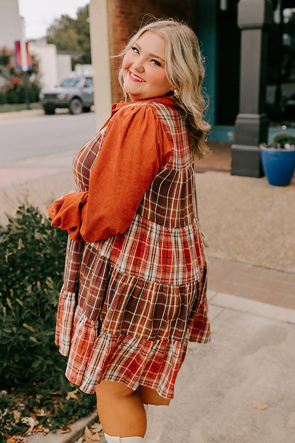 Ultimate Fall Vibes Plaid Mini Dress - Cozy & Chic