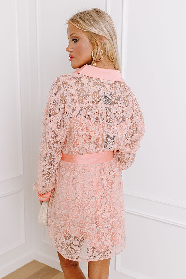 Premium Lace Mini Dress: Blooming Dahlia Elegance