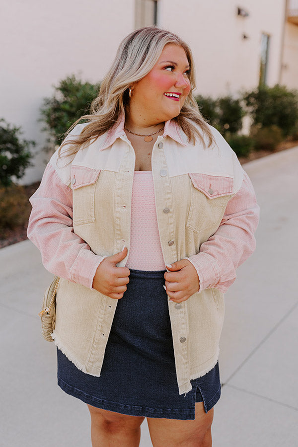 Ultimate Beige Curves Denim Jacket – Lightweight & Stylish