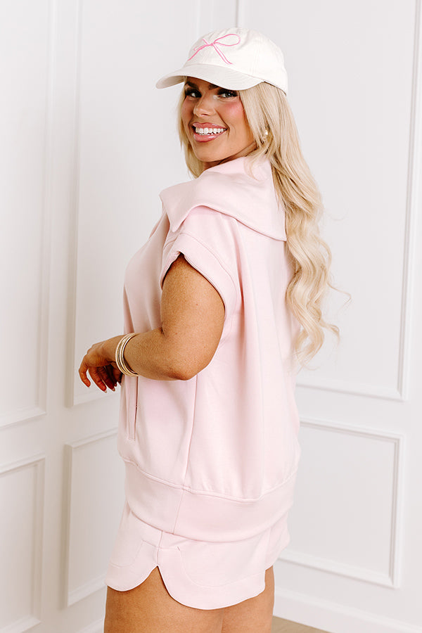 Premium Light Pink Curves Oversized Sweatshirt - Ultimate Comfort & Style