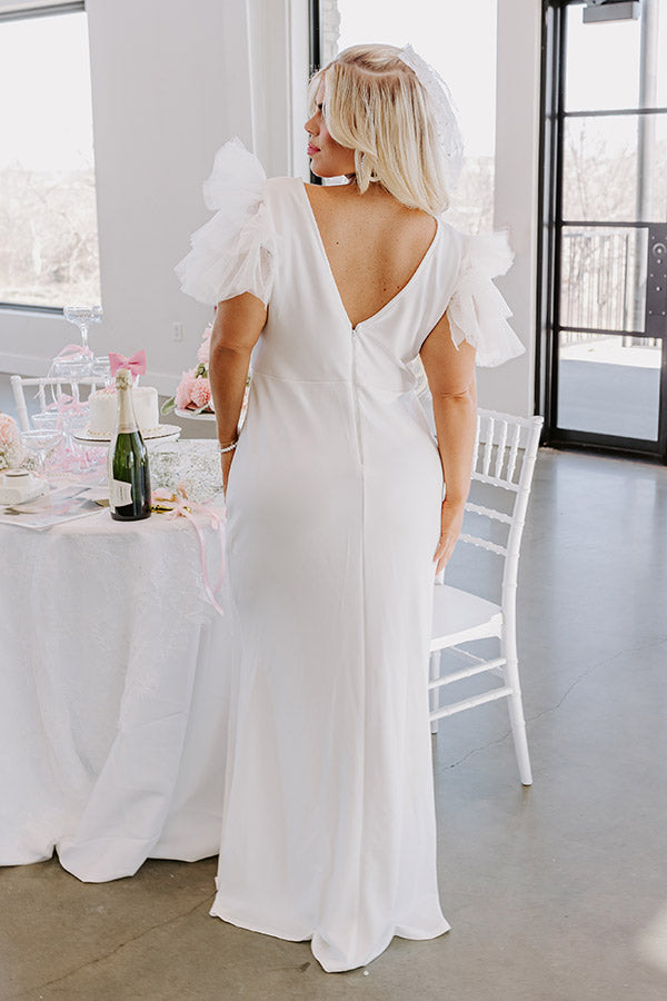 Yes To Forever Premium Maxi Dress - White Curves Collection