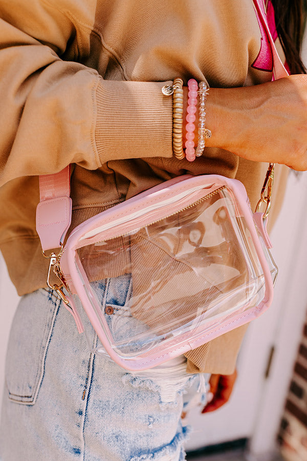 Ultimate Clear Crossbody Bag - Stylish Pink Edition