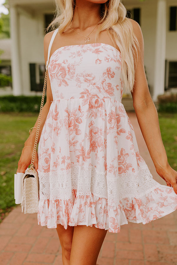 Premium Rose Garden Mini Dress - Ultimate Romantic Style