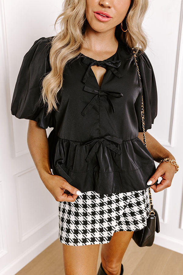 Premium Black Peplum Top for Martinis - Ultimate Chic Style