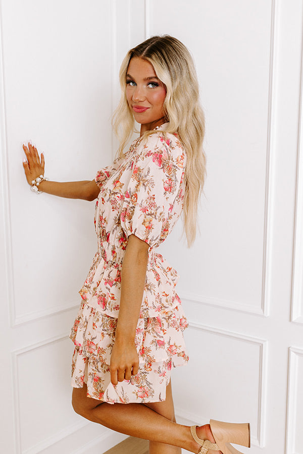 Premium Romantic Floral Mini Dress - Ultimate Date Night Style