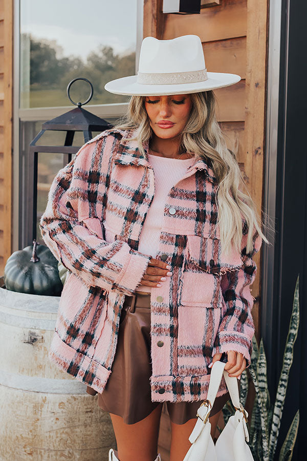 Premium Cinnamon Brown Plaid Jacket - Ultimate Fall Style