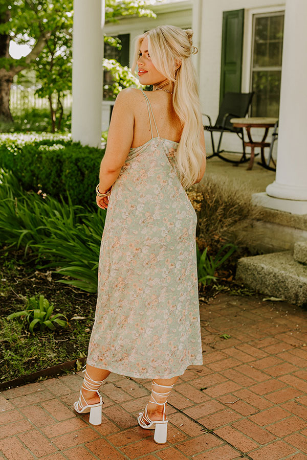 Ultimate Floral Aroma Mesh Midi Dress