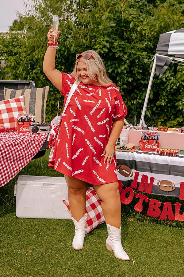 Ultimate School Spirit Sequin Embroidered Mini Dress for Oklahoma Fans