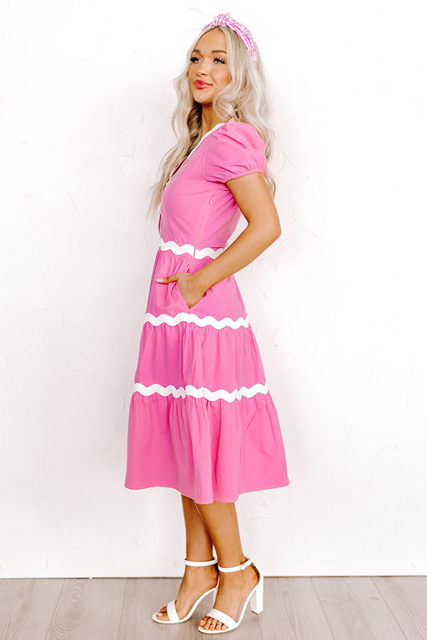 Ultimate Westerly Midi Dress - Bubblegum Pink